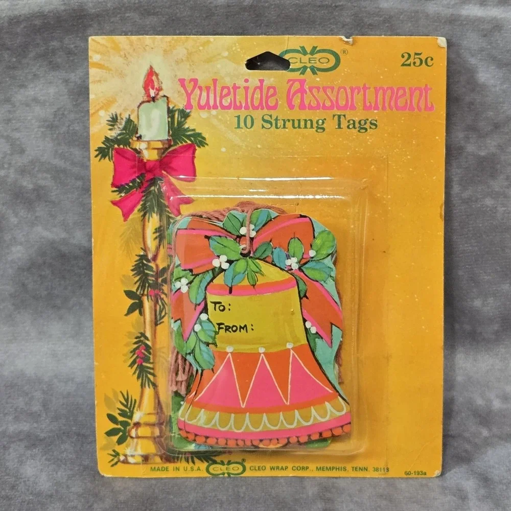 Vintage Cleo Wrap Corp Yuletide Strung Gift Tags 10 NEW